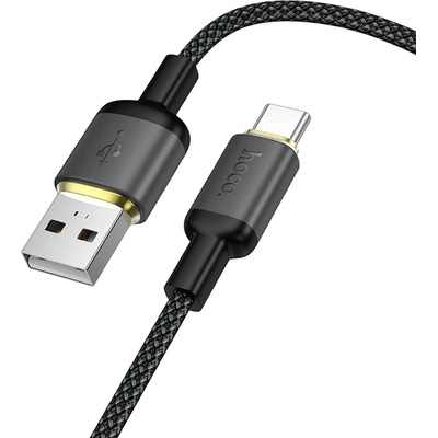 Hoco X128 Benefit USB-A / USB-C PD 3A rychlonabíjecí 1m černý