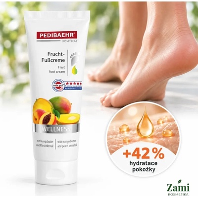 Pedibaehr Ovocný krém na nohy Broskev, mango 125 ml
