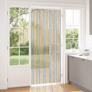 vidaXL Мрежа против насекоми Шенил Сив и бежов 90 x 220 cm 100% ПП (42034464)