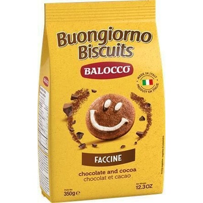 BALOCCO Sušenky "Faccine“, čokoláda-lískový ořech, 350 g