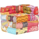 Greatstore Modulární pouf patchwork textil