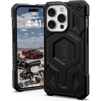 Urban Armor Gear Gear Monarch Pro MagSafe Case - удароустойчив хибриден кейс с MagSafe за iPhone 14 Pro (черен-карбон)