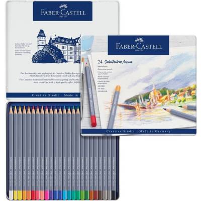 Faber-Castell 114624 Goldfaber Aqua akvarelové plechová krabička 24 ks