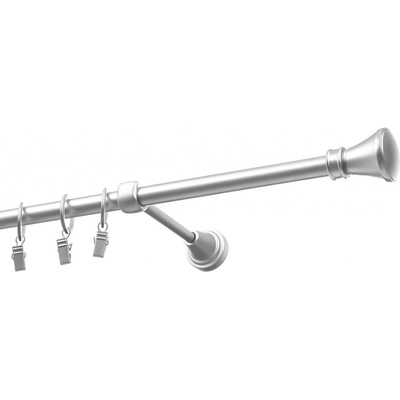 Garnyze-levne Kovová garnýže Monako jednořadá satyna 16mm 160 cm