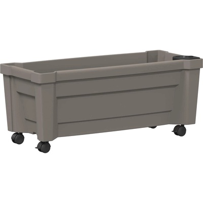 vidaXL Саксия Kalypso с колела Сиво 79 x 35 x 33 см ПП (42041720)