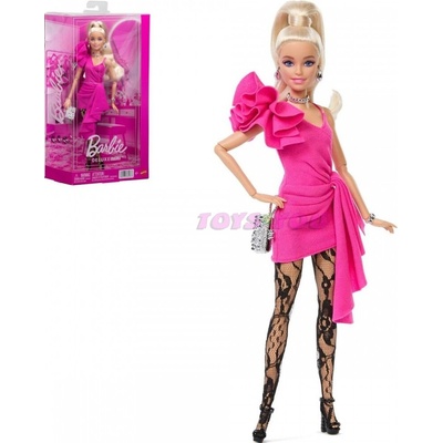 Mattel Barbie Deluxe Style Modelka v růžových šatech s volánem JJN73