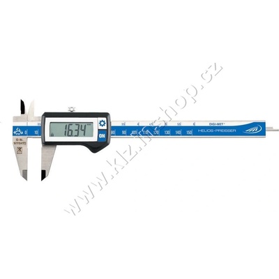 Helios-Preisser 1326417 - Digitální posuvné měřítko 150 mm s plochým hloubkoměrem, IP67