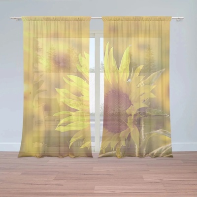 Sablio Záclony Slnečnice 3: 2ks 150x250cm