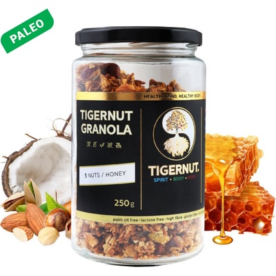 Tigernut Granola 5 druhov orechov s medom 250 g