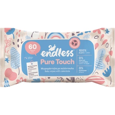 Endless Pure Touch Detské vlhčené obrúsky na citlivú pokožku 60 ks