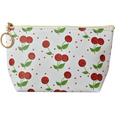 Clayre & Eef toaletní taštička s třešněmi Cherries bílá