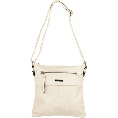 TERESSA dámska crossbody koženková kabelka Béžová