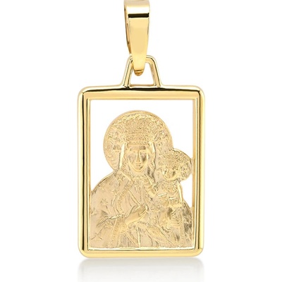 Lillian Vassago Celozlatý obdélníkový přívěsek Madonka LLV22 GP027