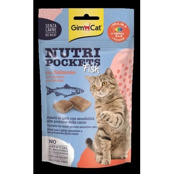 Image 1 of GimCat Nutri Pockets Fish Хрупкави джобчета със сьомга 60gr