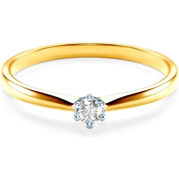 SAVICKI Годежен пръстен Solitaire: два цвята злато. диамант