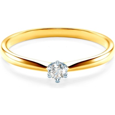 SAVICKI Годежен пръстен Solitaire: два цвята злато. диамант