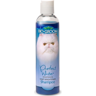 Bio-Groom Purrfect White zesvětlovací šampon s bílou a světlou srstí 236 ml