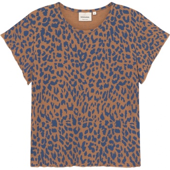 DEDICATED Дамска тениска DEDICATED Women's Rib Top Ven T-shirt - Leopard Light Brown (916-7067-0214)