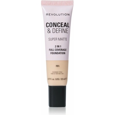 Makeup Revolution Conceal & Define zmatňujúci make-up F3N 23 ml