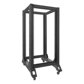 Image 1 of Lanberg Комуникационен шкаф, Lanberg open rack 22U 600x800, black (OR01-6822-B)