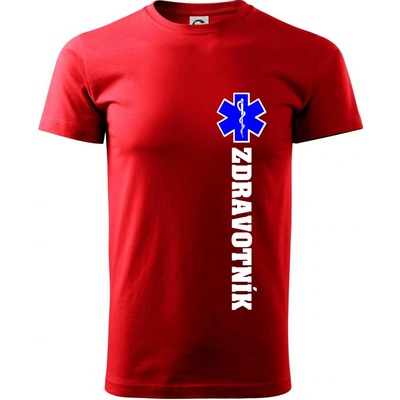Hvězda života zdravotník klasické pánské triko červená