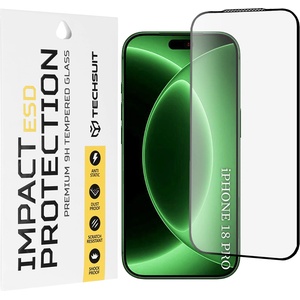 Techsuit Стъклен протектор за iPhone 18 Pro - ESD Glass - Techsuit - Черен (KF2366275)