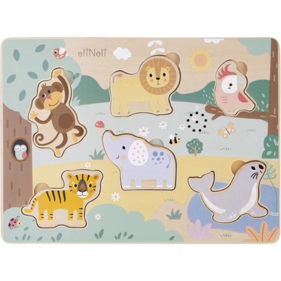 eliNeli vkladacie puzzle so zvukmi - zvieratká v ZOO