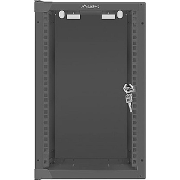 Lanberg rack cabinet 10 wall-mount 9U / 280x310 for self-assembly (flat pack), black (WF10-2309-10B)