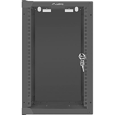 Lanberg rack cabinet 10 wall-mount 9U / 280x310 for self-assembly (flat pack), black (WF10-2309-10B)