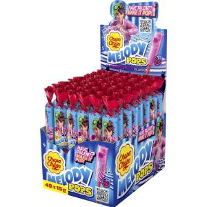 Chupa Chups Близалки Chupa Chups Melody Pops Ягода в кутия 48 x 15 г