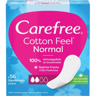 Carefree Cotton Aloe slipové vložky 56 ks