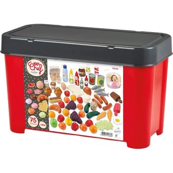 Ecoiffier Игрален комплект Ecoiffier - Продукти за хранене, 75 части (7900012608)