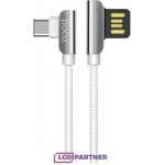  Data кабел Hoco U42 exquisite steel type-c charging data cable- Бял