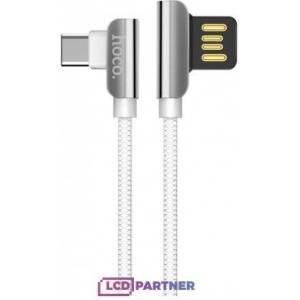  Data кабел Hoco U42 exquisite steel type-c charging data cable- Бял