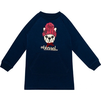 Winkiki dievčenské šaty WKG 02891 tmavo modrá