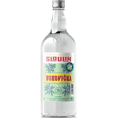 Slovlik Borovička Slovenská 35% 1 l (čistá fľaša)