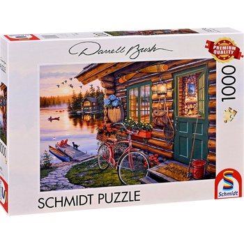 Schmidt Spiele Пъзел Schmidt от 1000 части - Крайбрежна хижа с велосипед (58531)