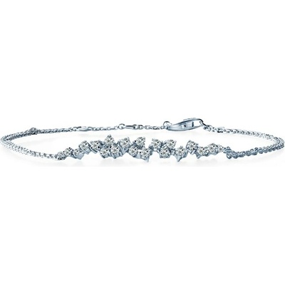 SAVICKI Náramok s príveskom biele zlato s diamantmi 15 cm+2 cm - B-B-B0567-00244-585-B