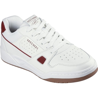 Skechers Маратонки Skechers Men's Harry Kane Collab Leather Low-Top Trainers - White/Burgundy
