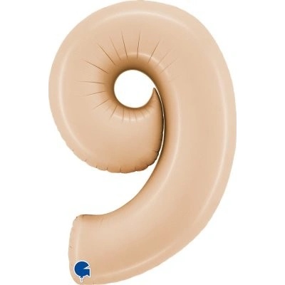 GRABO fóliový balónek ČÍSLICE KRÉMOVÁ 9 102cm,40 nafukovací