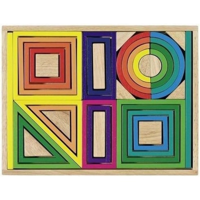 Goki Stavební kostky Duha 38 ks