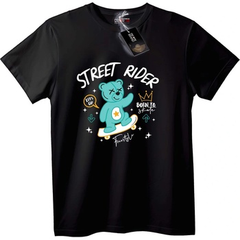 NOONEBRAND Тениска Street Rider мече - XL, White