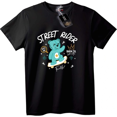 NOONEBRAND Тениска Street Rider мече - XL, White