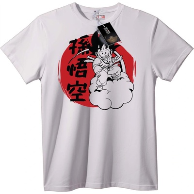 NOONEBRAND Тениска Goku червено слънце - S, Black