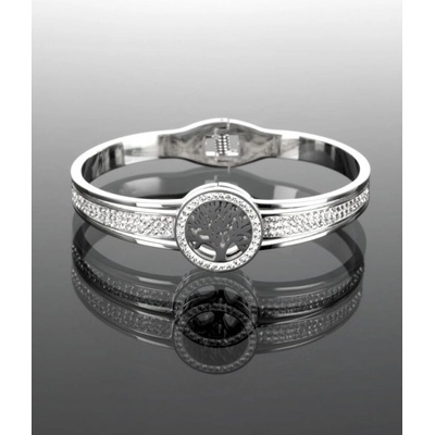 Prosperk náramek ocelový se stromem života a zirkony S4582