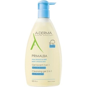 A-Derma Нежен измиващ гел 2в1 за бебета A-Derma - Primalba, 500 ml (15897)