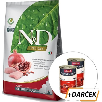 N&D dog Prime Puppy Medium & maxi chicken & pomegranate 12 kg