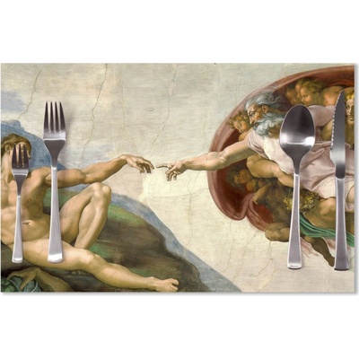 Sablio Prestieranie Stvorenie Adama - Michelangelo Buonarroti 40x30cm