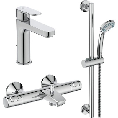 Ideal Standard Душ система BC984AA, в комплект със смесител за умивалник и термостатен смесител за вана/душ Cerafine O и Ceratherm T25 (BC984AA)