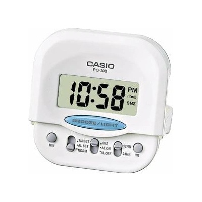 Casio Часовник с аларма Casio PQ-30B-7E Бял